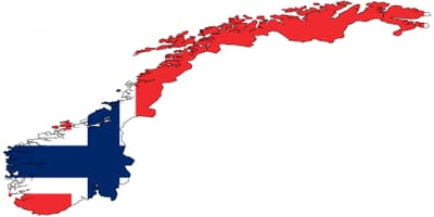 નોર્વે નકશો ધ્વજ