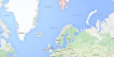 Spitsbergen નોર્વે નકશો