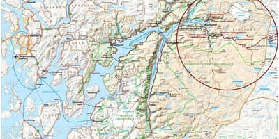Hardangerfjord નોર્વે નકશો