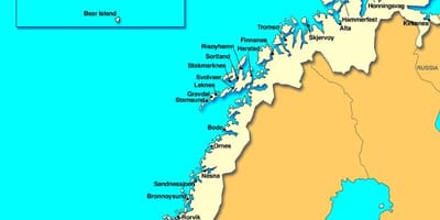 નકશો kristiansand ઓફ નોર્વે