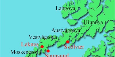 Lofoten islands નોર્વે નકશો