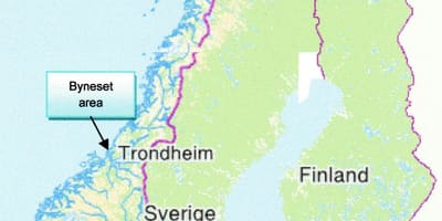 નકશો trondheim નોર્વે